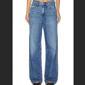 Rag & Bone Logan Mid Rise Wide Leg Featherweight Jean in River size 31 (12)
